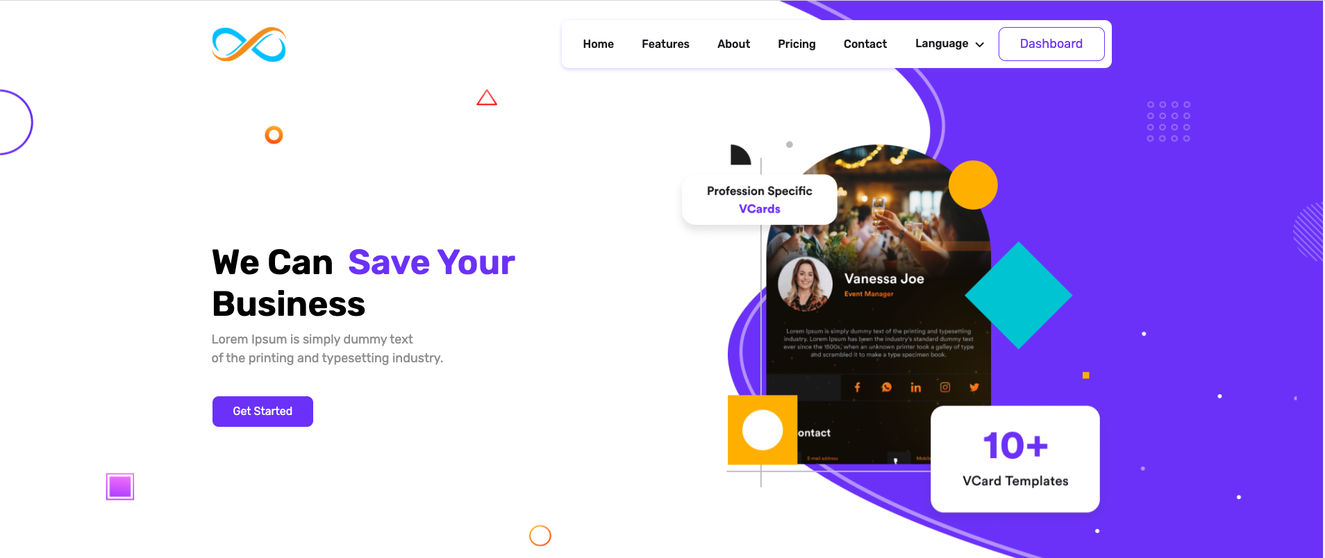 Digital vCard Illustration